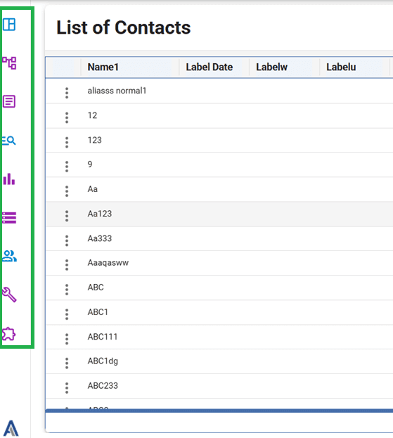 Enhanced navigation menu with improved icons and streamlined access to CRM modules